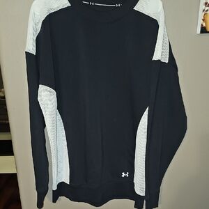 Under Armour Women's Black Sweater with White Mesh Accents